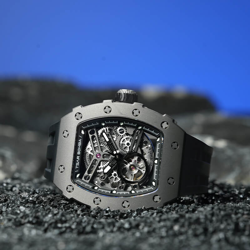 Titanium Automatic Watch TB8208T - TSARBOMBA WATCH